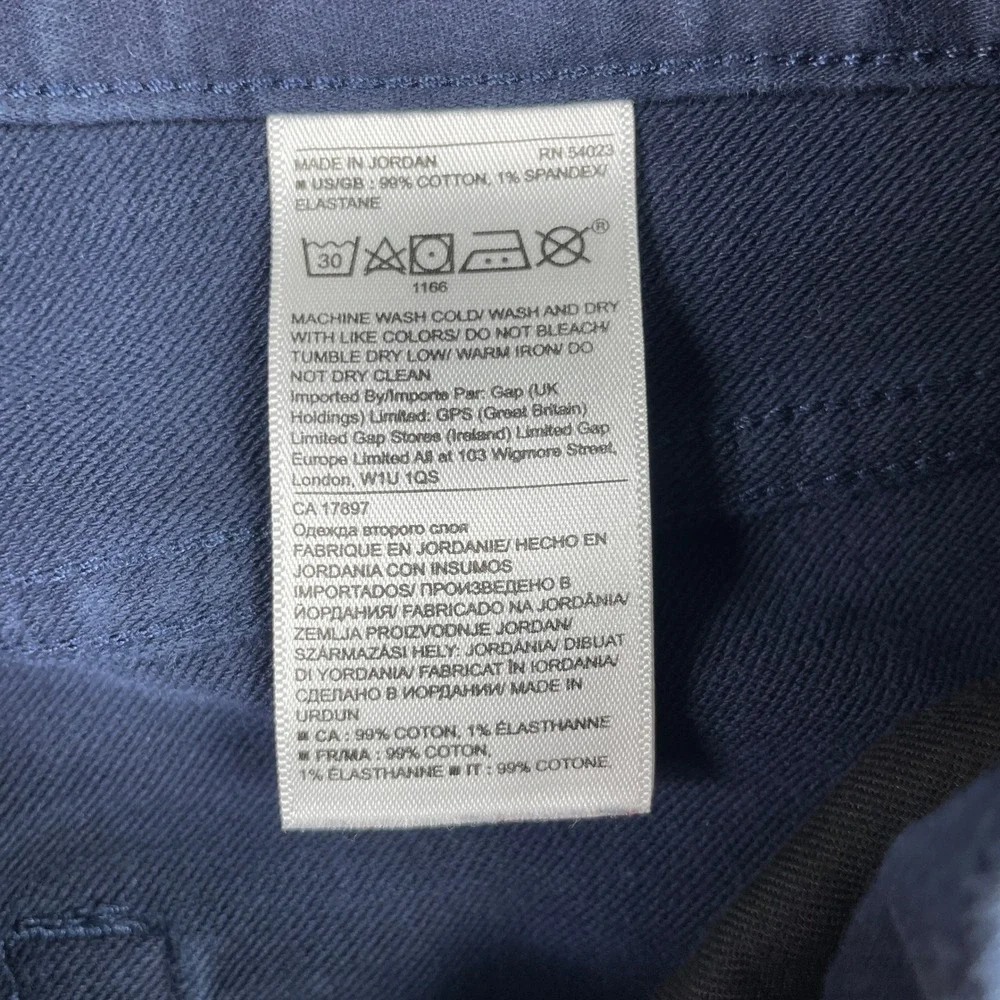 Banana Republic Slim Traveler Pants Mens 35x32 Navy Blue Stretch Preppy Business